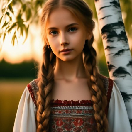 Девочка с косой