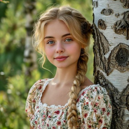 Славянская внешность девушки