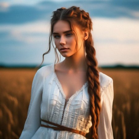 Девушка с косой