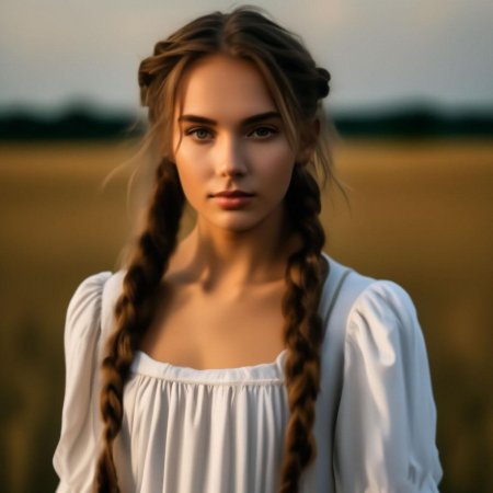 Girl with braid