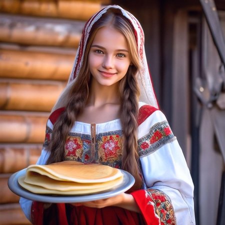 Девушки в русских народных костюмах