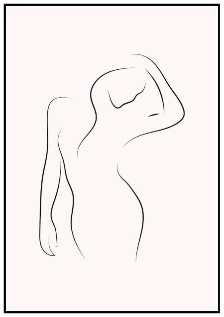 Женский силуэт карандашом