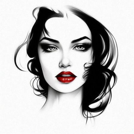 Рисунки лица девушек