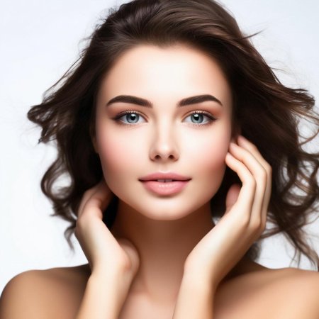 Красивое лицо девушки