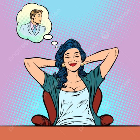 Женщина мечтает рисунок