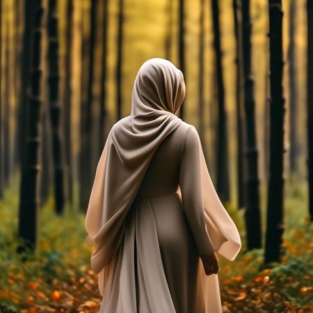 Девушка в хиджабе без лица