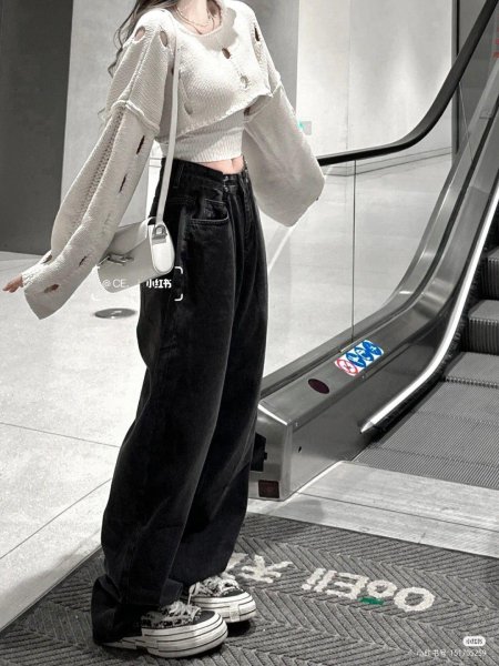 Широкие джинсы корейские