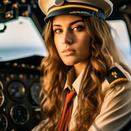Девушка пилот самолета