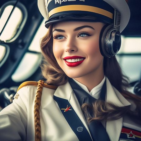 Девушка пилот самолета