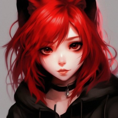 Девочка с красными волосами