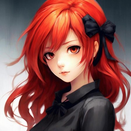 Аниме девушка с рыжими волосами