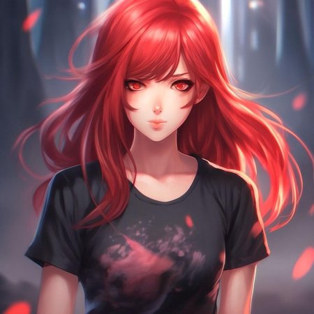 Девушка с красными глазами