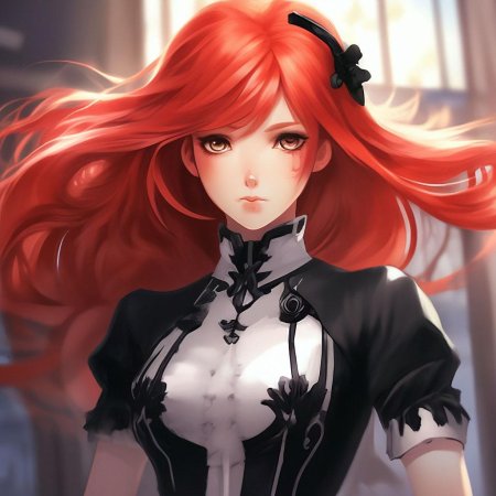 Девушка с красными волосами