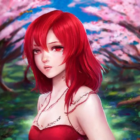 Красноволосая девушка