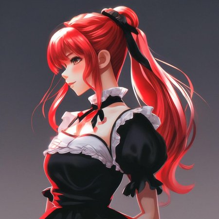 Красные волосы аниме
