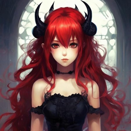 Девочка с красными волосами