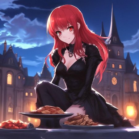 Девушка вампир аниме