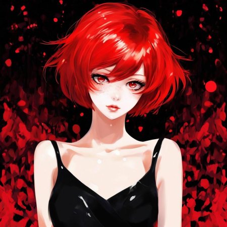 Красные короткие волосы