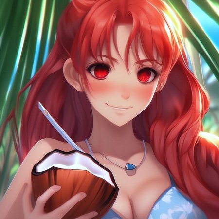 Аниме девушка рыжая