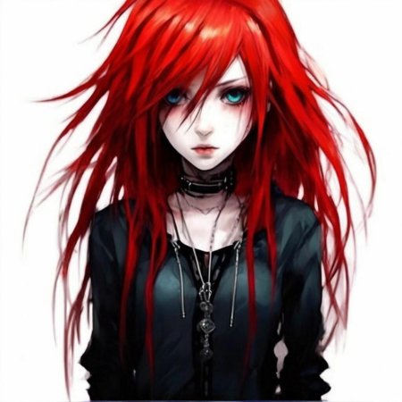 Девушка с красными волосами