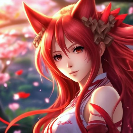 Девушка лиса аниме