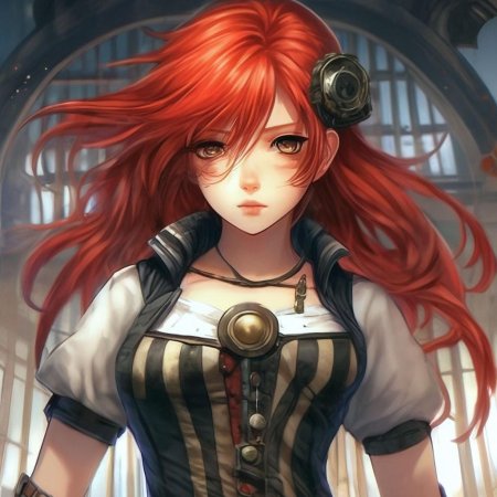 Рыжая девушка аниме