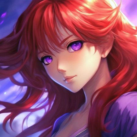 Фиолетовые глаза аниме