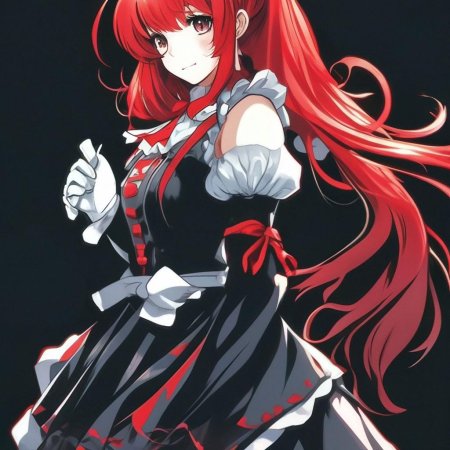 Аниме девушка горничная