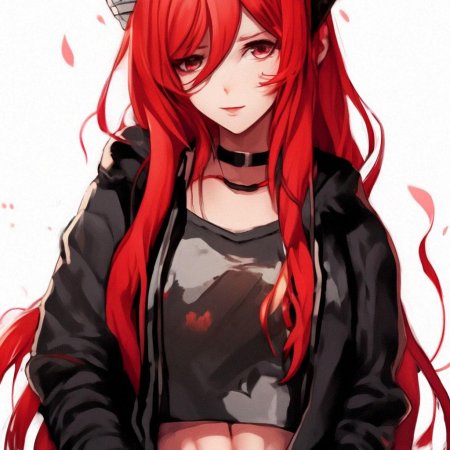 Аниме девушка рыжая