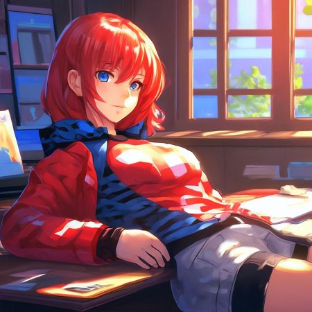 Аниме рыжая девушка