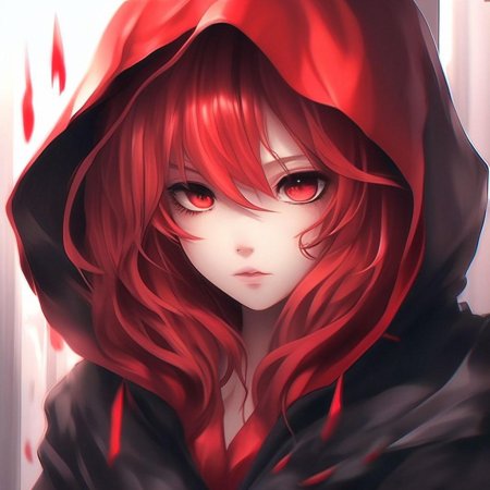 Красная аватарка аниме