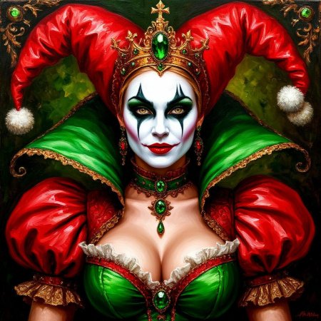 Девушка клоун арт