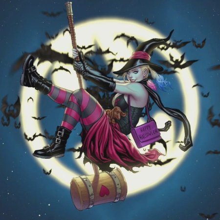 Харли квинн хэллоуин арт