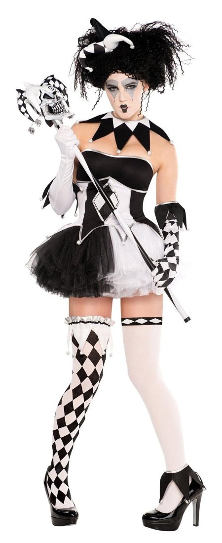 Черно белый костюм на Хэллоуин