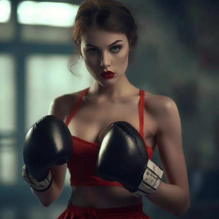 Девушка бокс