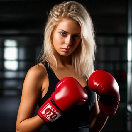 Красивая боксерша