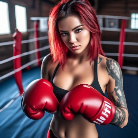 Красивая боксерша