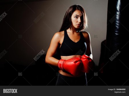 Красивая девушка боец брюнетка