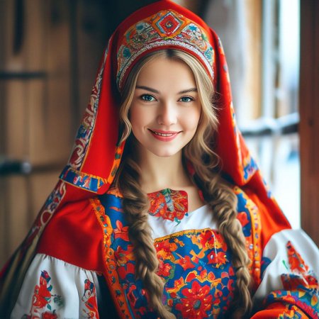 Девушка в русском народном костюме