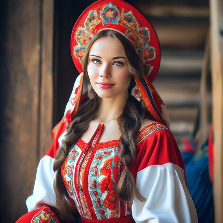Русская народная девушка