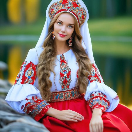 Русская красавица в кокошнике