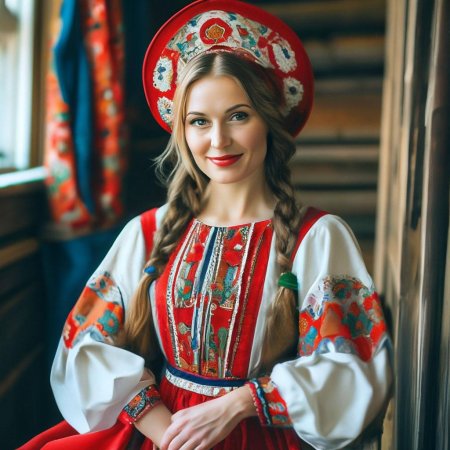Женщина в русском народном костюме