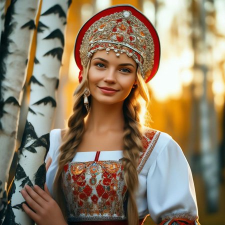 Девушка в народном костюме