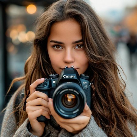 Девушка с фотоаппаратом
