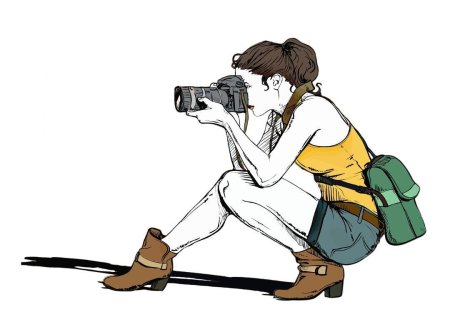 Девушка с фотоаппаратом