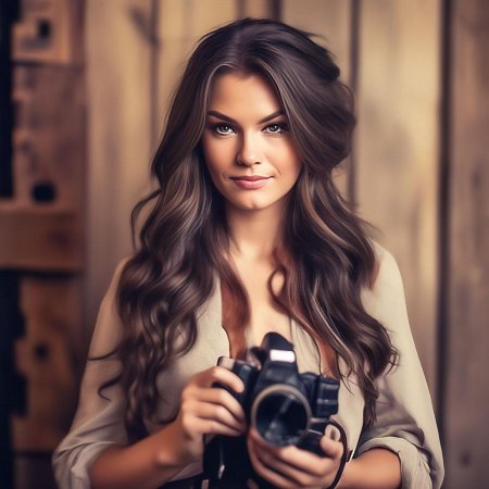 Девушка с фотоаппаратом