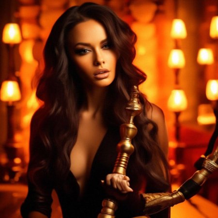 Девушка и кальян