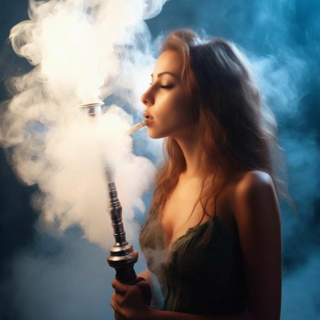 Красивые девушки курят кальян