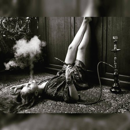 Фотосессия с кальяном девушка