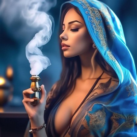Девушка с кальяном